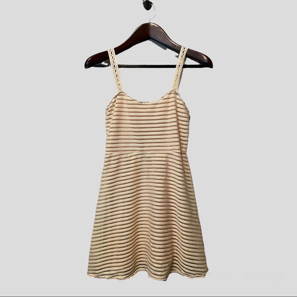Vintage Free People slip dress with crochet straps. Small Petite